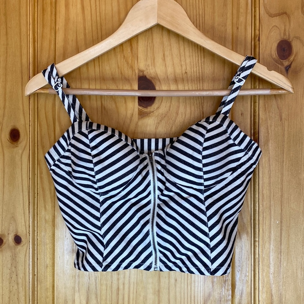 G by Guess Bralette Striped Top